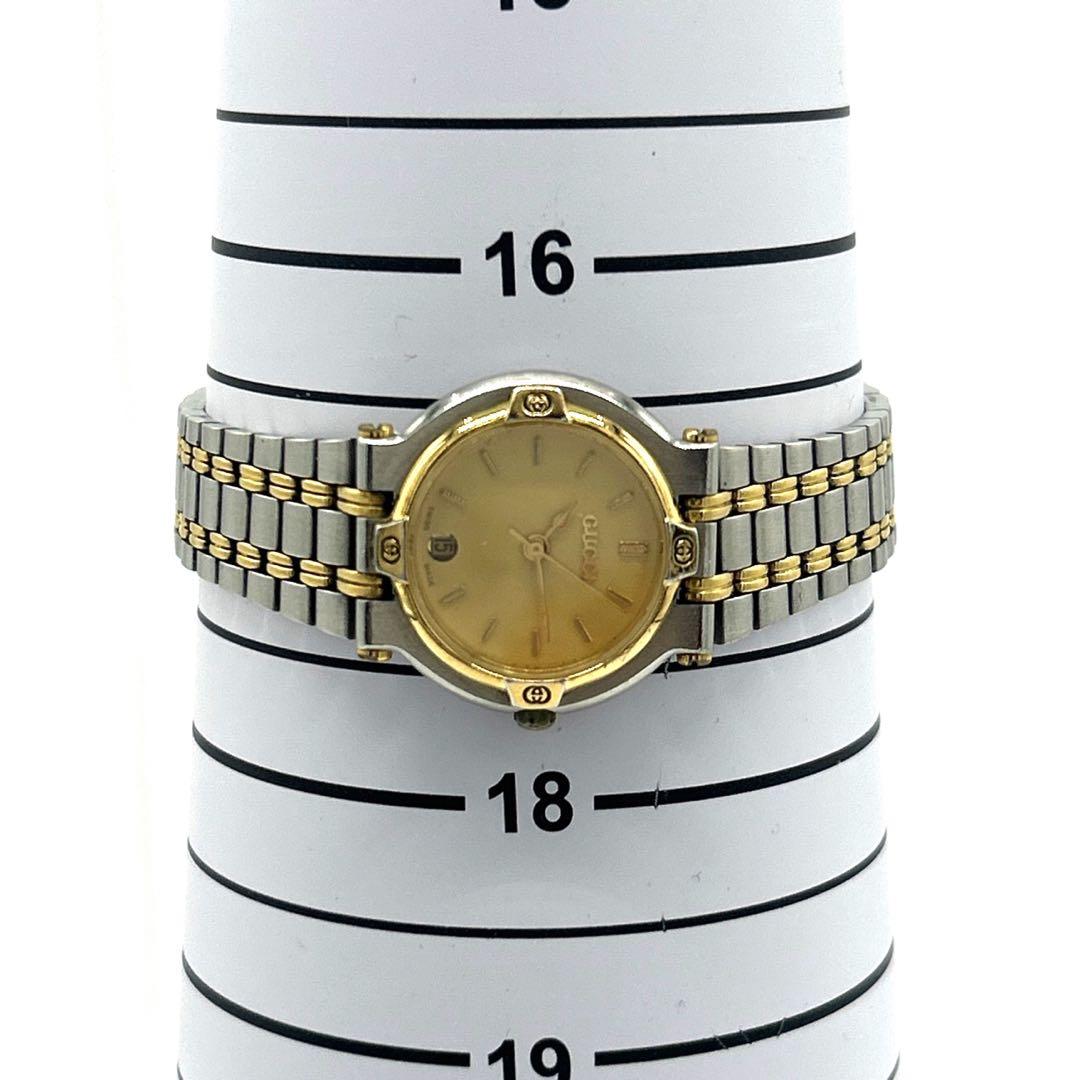 【新品電池・稼働品】GUCCI 腕時計 クォーツ 9000L シルバー ゴールド