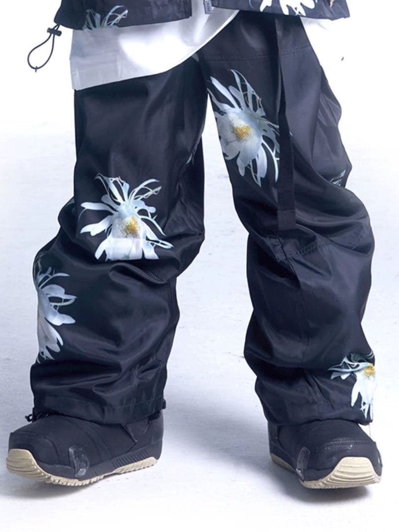 新品印花スキーパンツ M 男女兼用 花柄