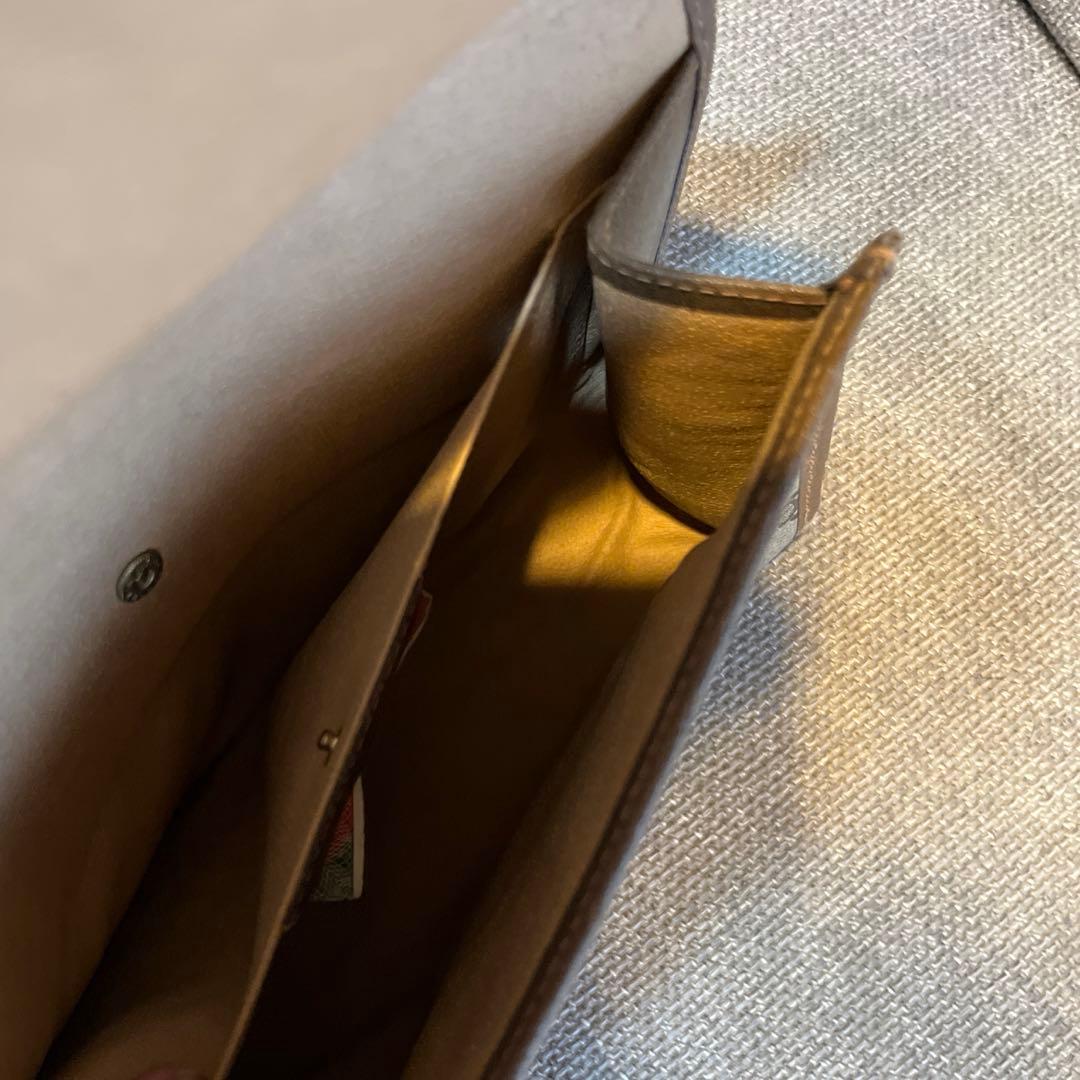 【GUCCI】オールドグッチ シェリーライン クラッチバッグ GG柄