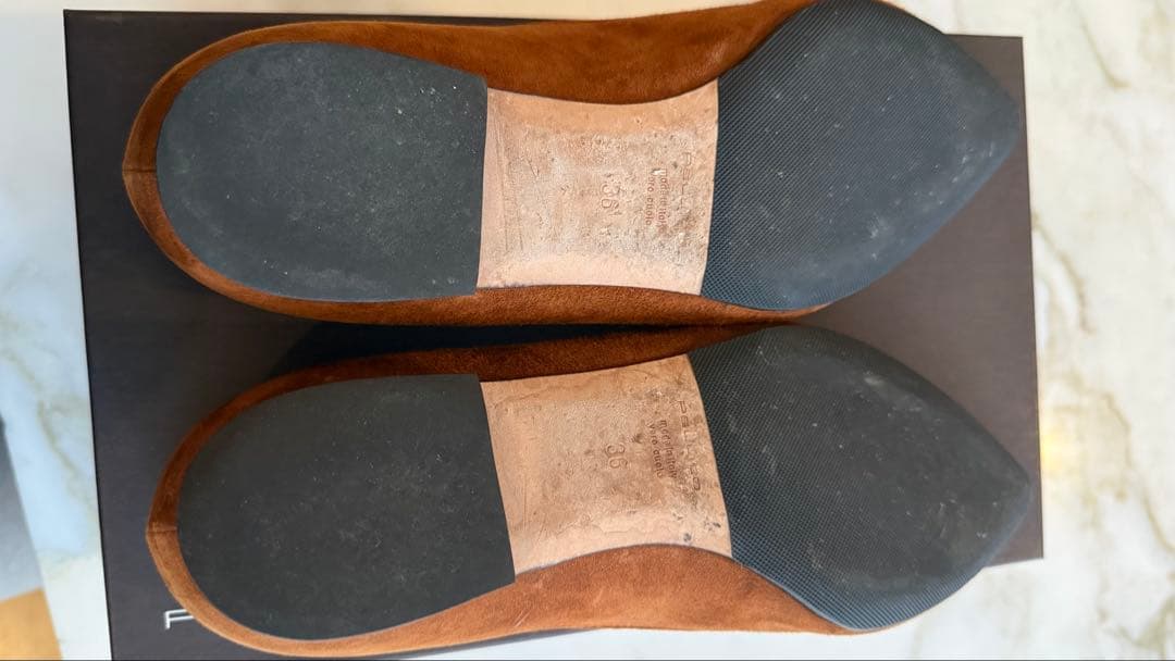 PELLICO ブラウン スエード フラットシューズ