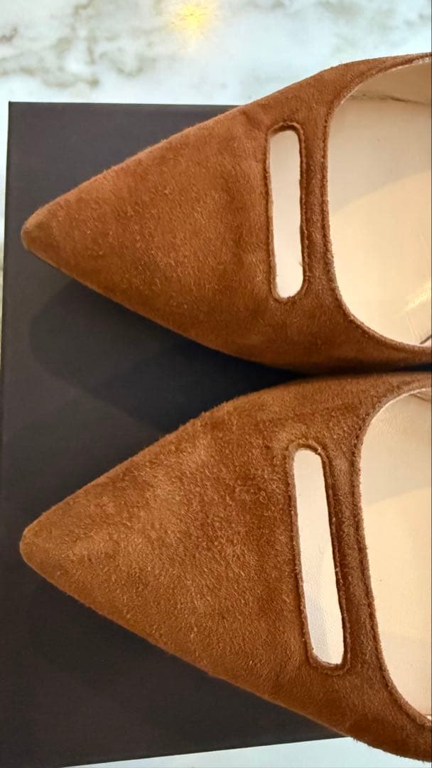 PELLICO ブラウン スエード フラットシューズ