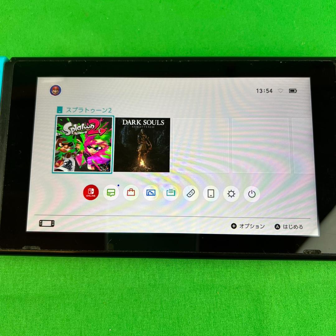 Nintendo　switch　本体　動作確認済み　背面欠損あり　おまけソフト付