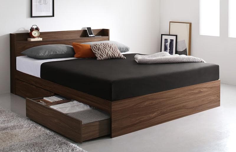 【最安値】セミダブルベッド 収納ベッド マットレス付き 新品送料込　匠マットレス