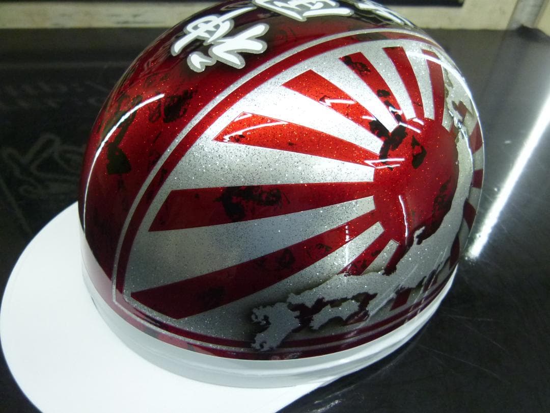 三つボタン‼送料込！！カスタムコルク半　日章地図　ラメ最安値108