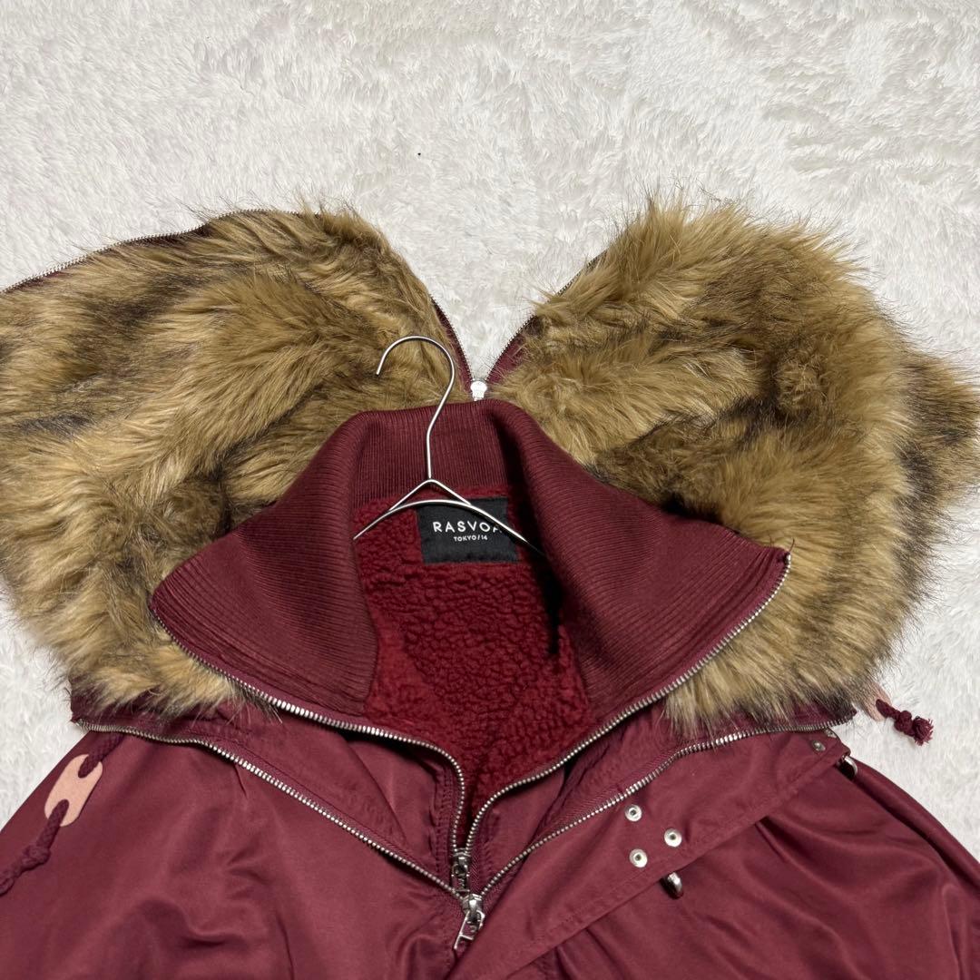 希少 RASVOA y2k 00 N-2B 異素材 ボア ファイヤーマン ファー