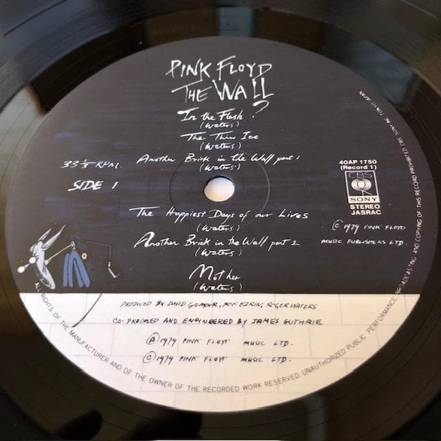 ピンクフロイド ザ・ウォール LP2枚組 名盤 プログレ d729y77