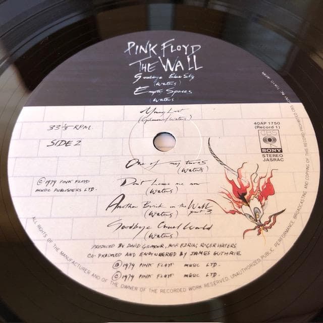 ピンクフロイド ザ・ウォール LP2枚組 名盤 プログレ d729y77