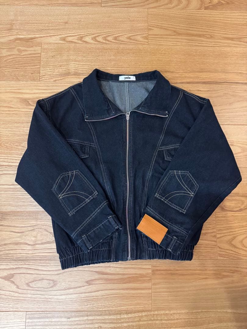 ダークブルー ジップアップ デニムジャケット完売品