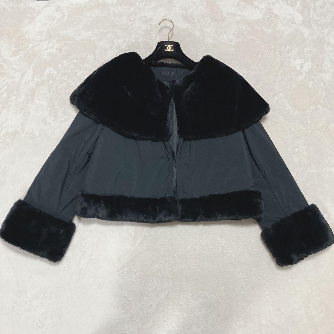 【希少美品】トゥービーシック　ブラック　ボアコート　ボアジャケット　フック留め