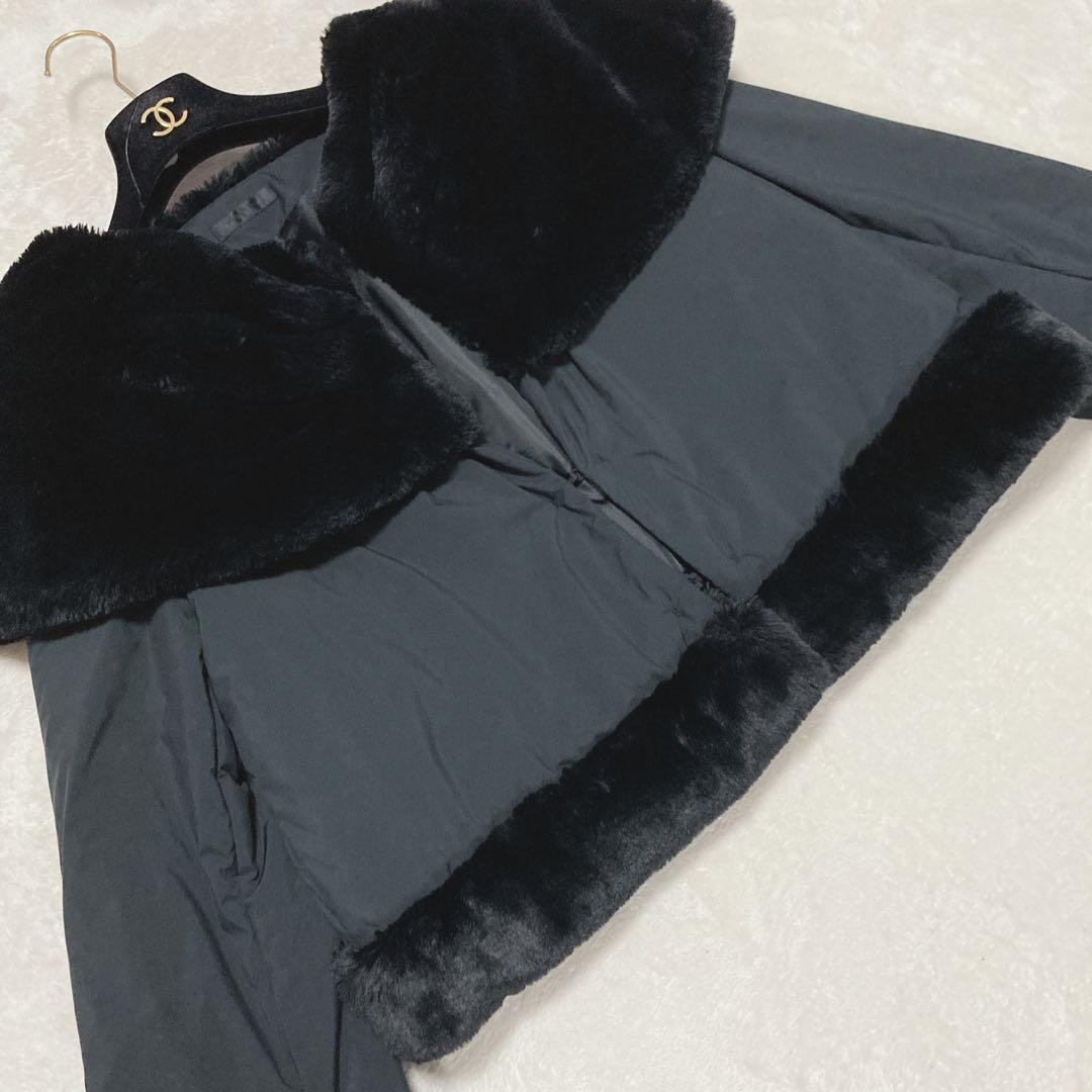 【希少美品】トゥービーシック　ブラック　ボアコート　ボアジャケット　フック留め