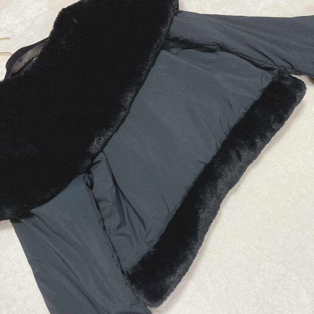 【希少美品】トゥービーシック　ブラック　ボアコート　ボアジャケット　フック留め