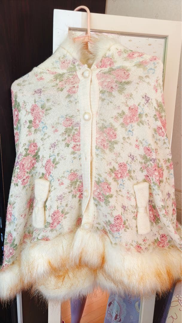 【希少品】LIZLISA 花柄ポンチョ 当時物 平成 y2k