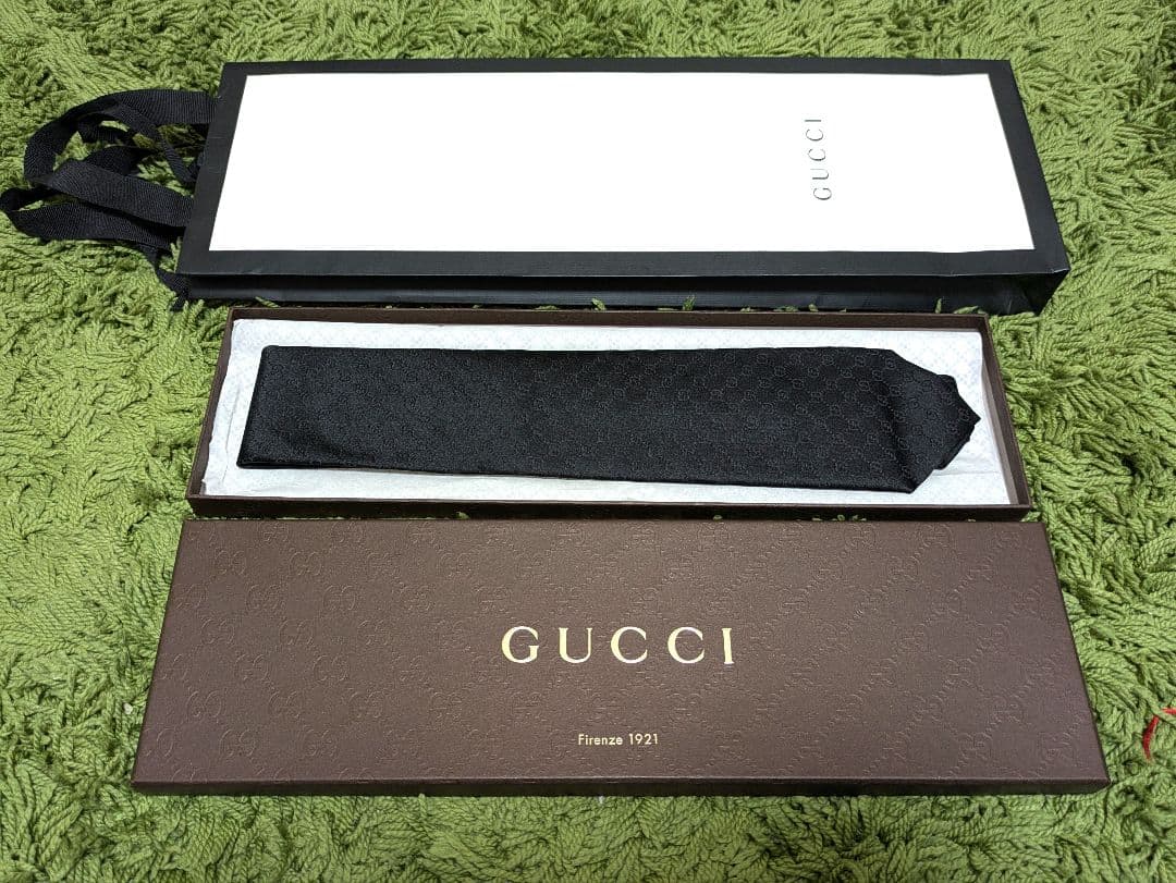GUCCI グッチ ネクタイ GGパターン柄シルクネクタイ