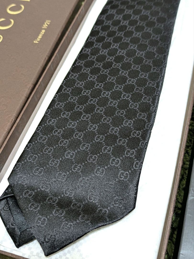 GUCCI グッチ ネクタイ GGパターン柄シルクネクタイ