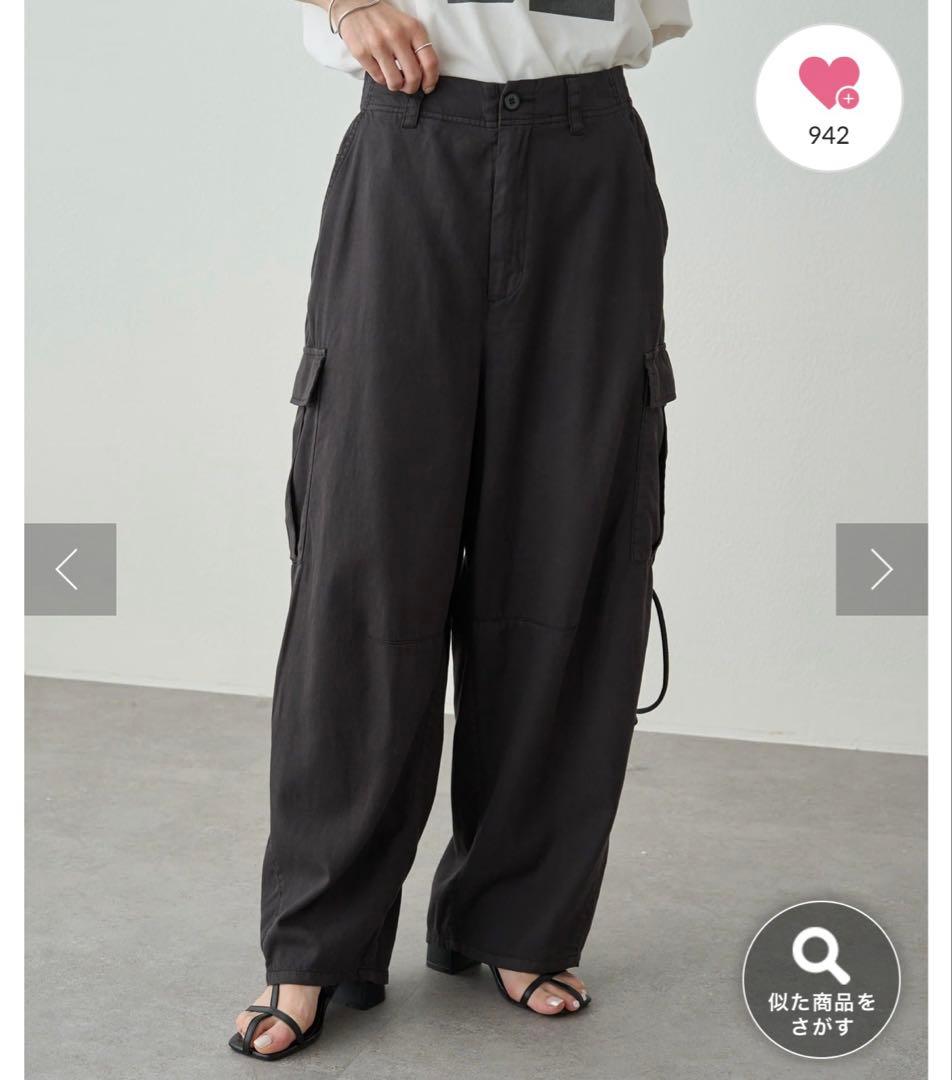 新品　PUAL CE CIN カーゴポケットのワイドパンツ