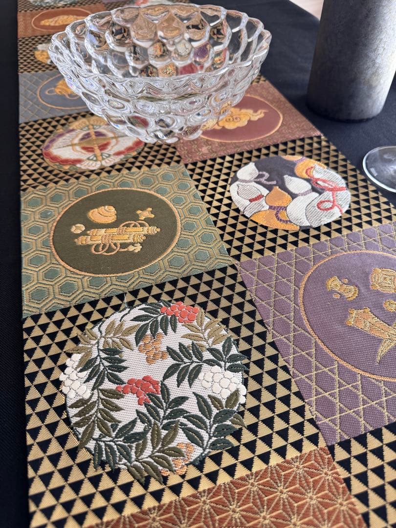 専用︎◼︎C1281◼︎オーダー品 高級袋帯 正絹 草花 鱗 箔(〜270cm)