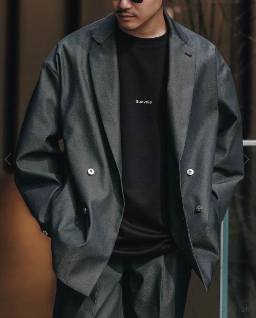 【新品未使用】Suavele デニム テーラード ダブルジャケット
