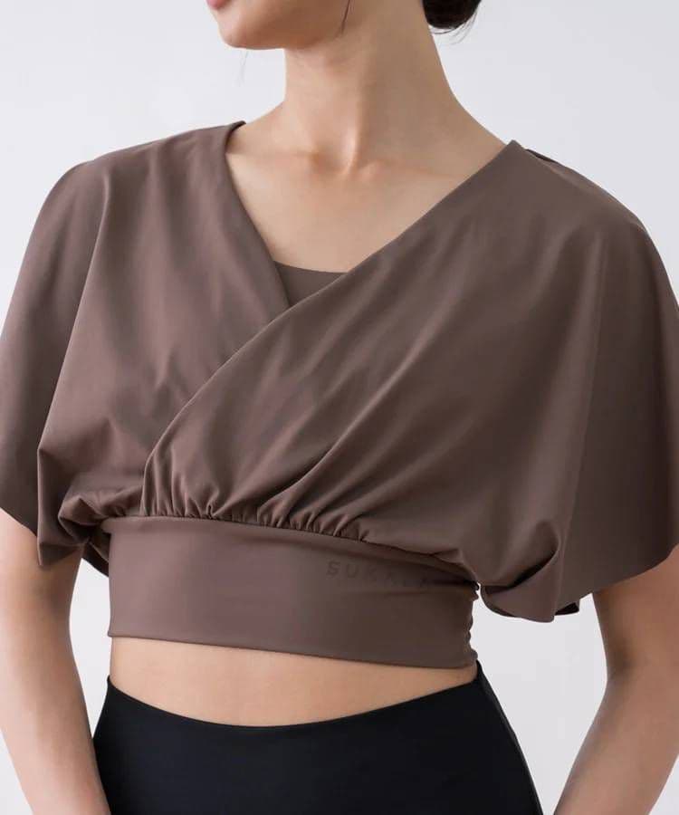 SUKALA ヨガウェア バルーンカシュクールトップス