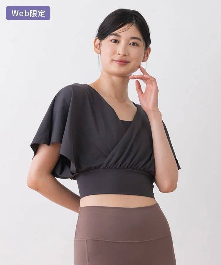 SUKALA ヨガウェア バルーンカシュクールトップス