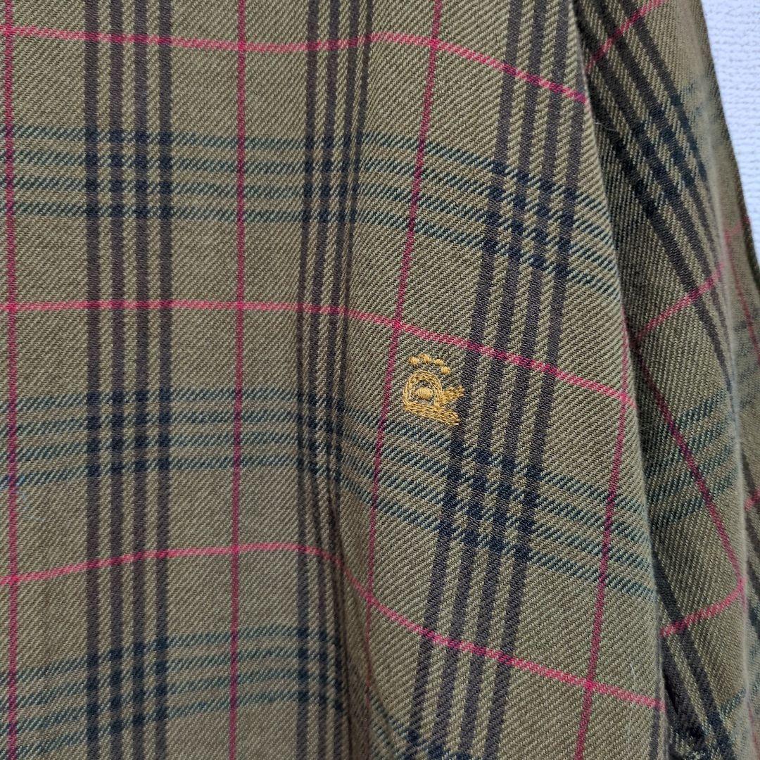 45R オリーブグリーン チェック柄 チュニック