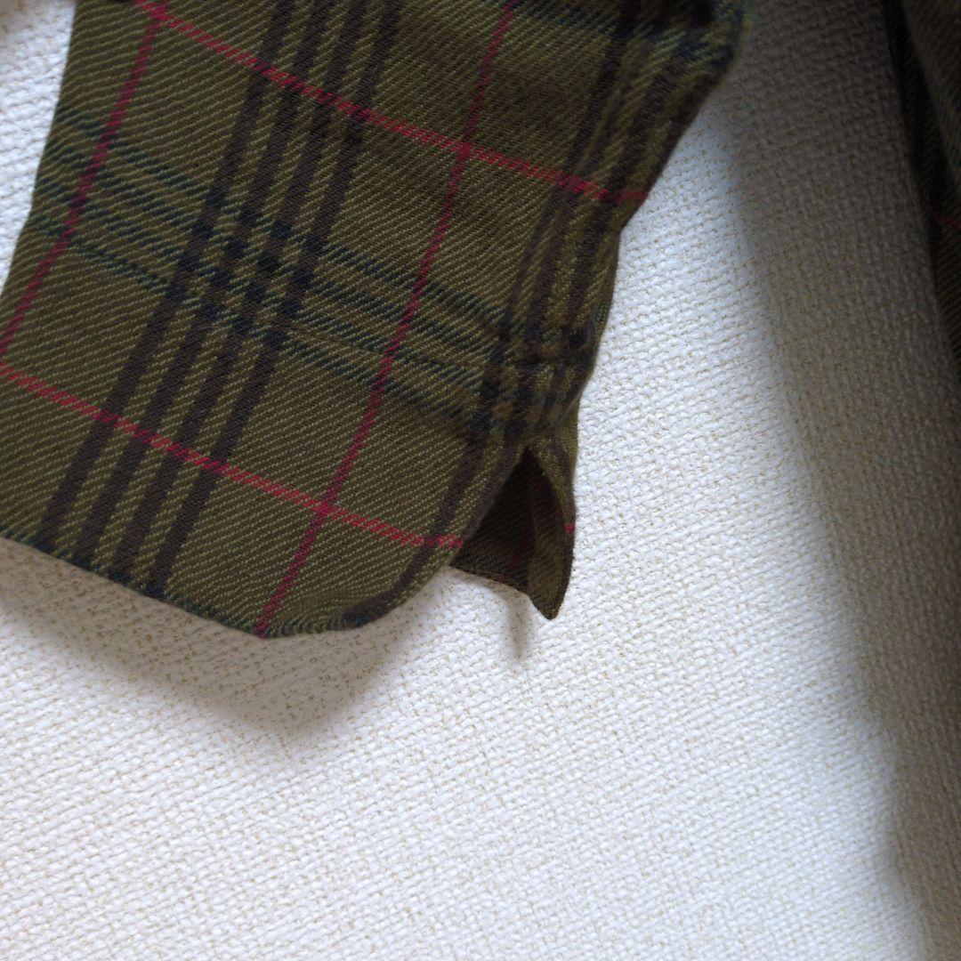 45R オリーブグリーン チェック柄 チュニック