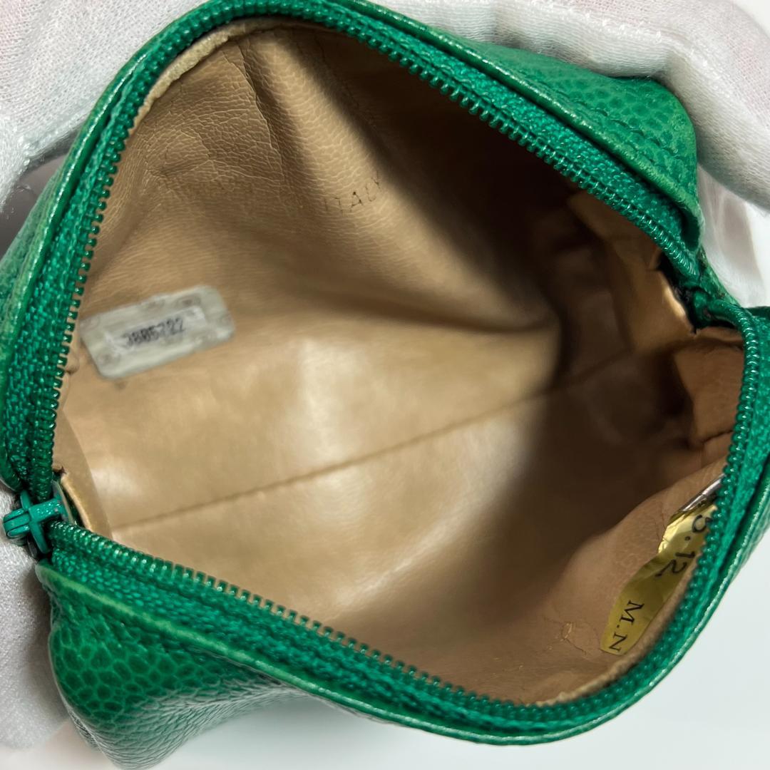 シャネル 3番台 ココマーク キャビアスキン ミニポーチ MBZ039