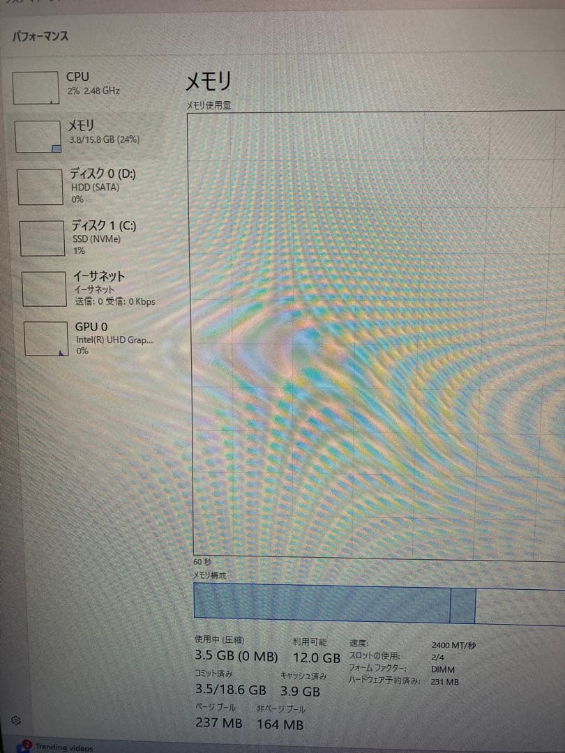 D588/CX i7 9700 メモリー16gb Ssd 256 hdd1t