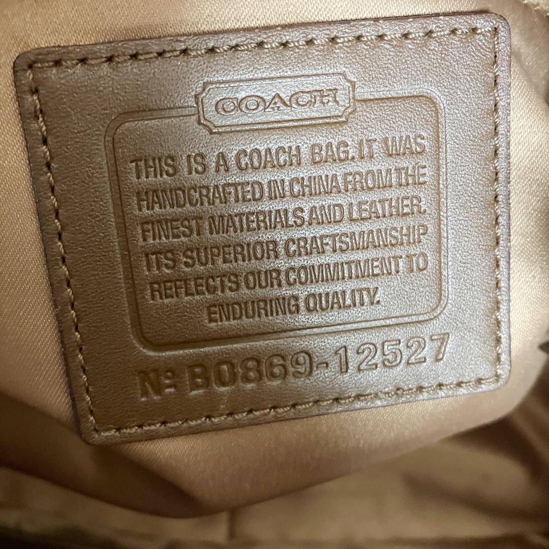 B912【A4収納可能】COACH★パッチワーク トートバッグ 茶系 12527