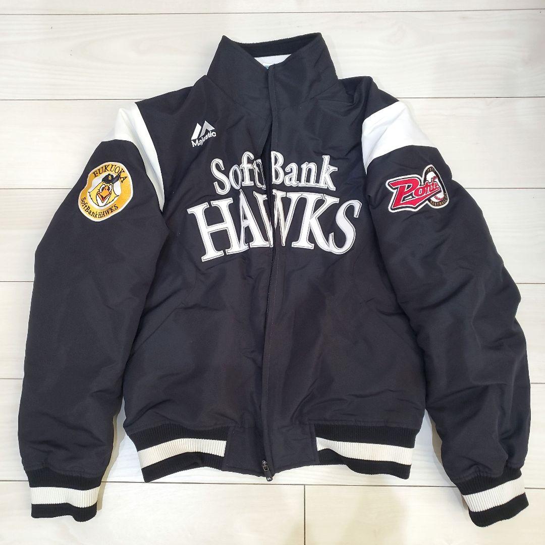 福岡ソフトバンクホークス　majestic製グランドコート　ポルテ　Sサイズ