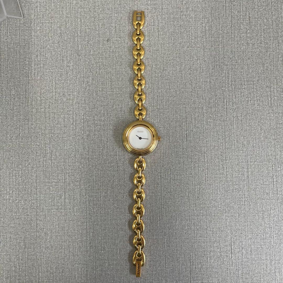 【H】GUCCI グッチ チェンジベゼル レディース腕時計 稼動品