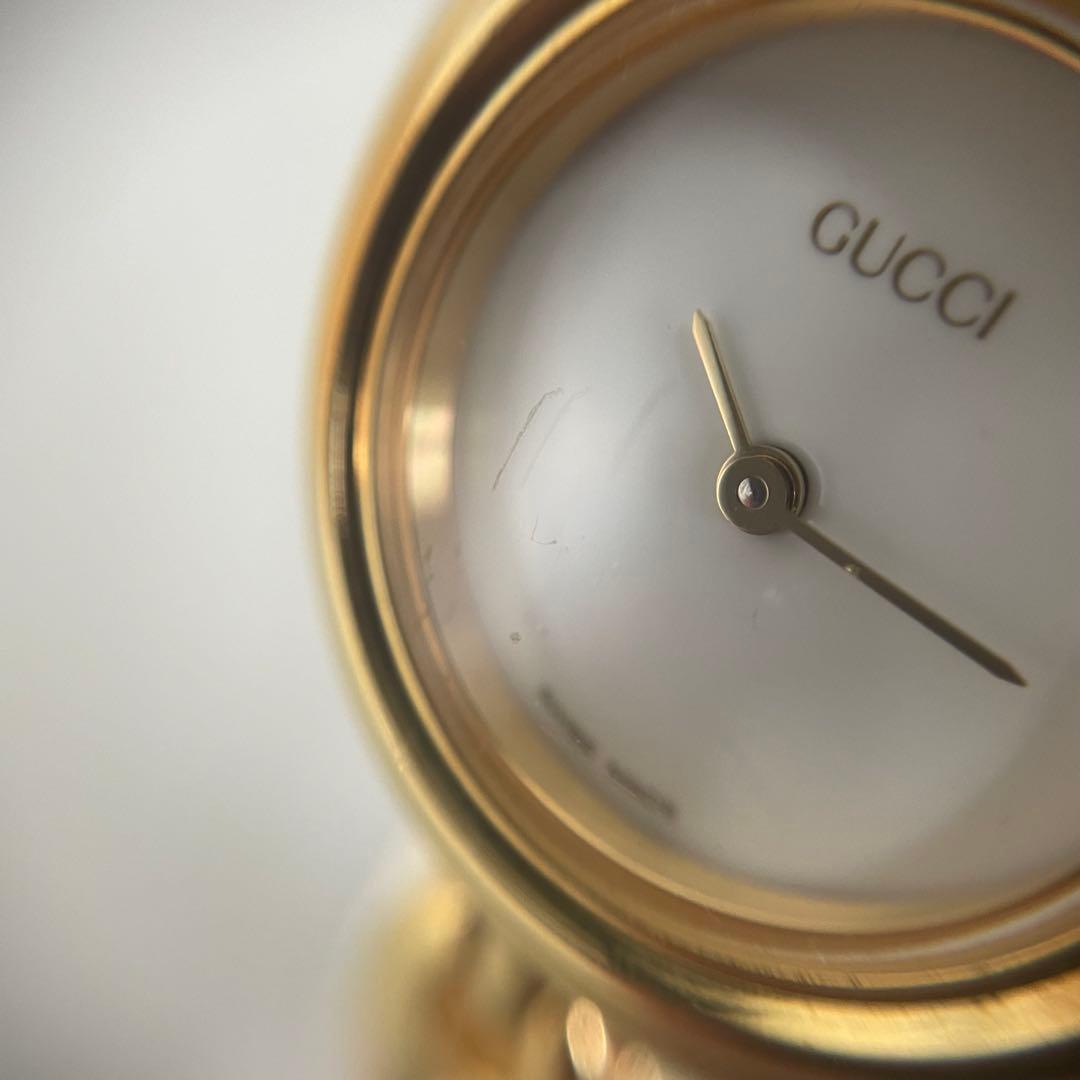 【H】GUCCI グッチ チェンジベゼル レディース腕時計 稼動品