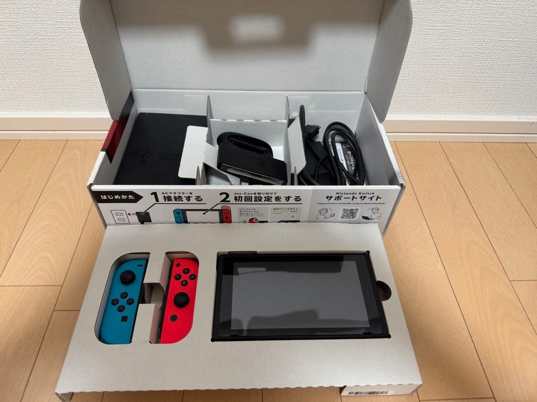 【美品】Nintendo Switch 本体 青/赤+プロコン×2