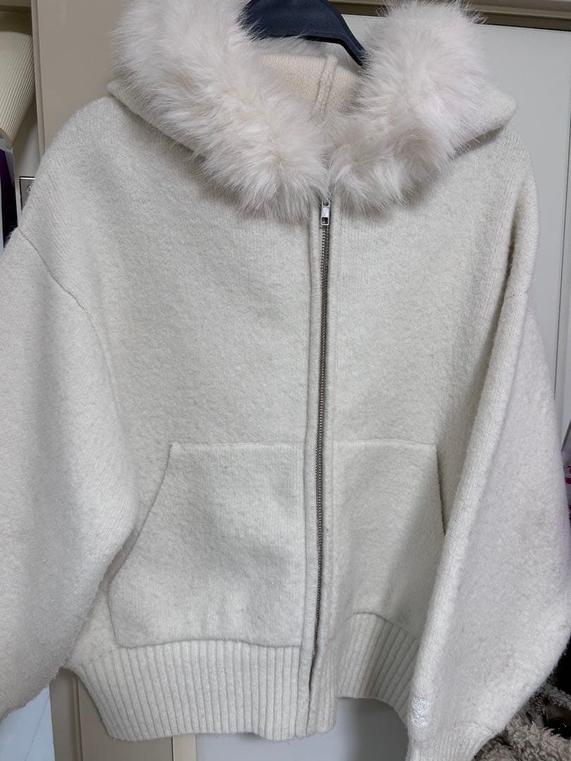 SNIDEL ファーニットフーディ