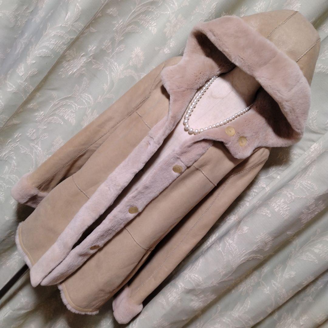 新同使用感無✩レッキス✩フード有✩リバーシブル✩ファーコート✩VITONACCI