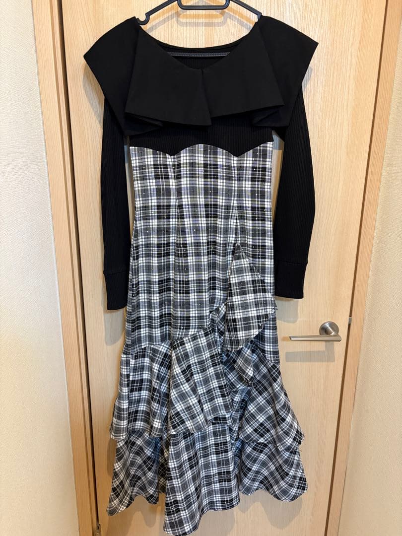 dazzlin アシメマーメイドコルセットワンピース ブラック XS