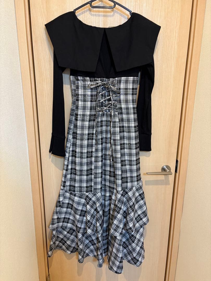 dazzlin アシメマーメイドコルセットワンピース ブラック XS