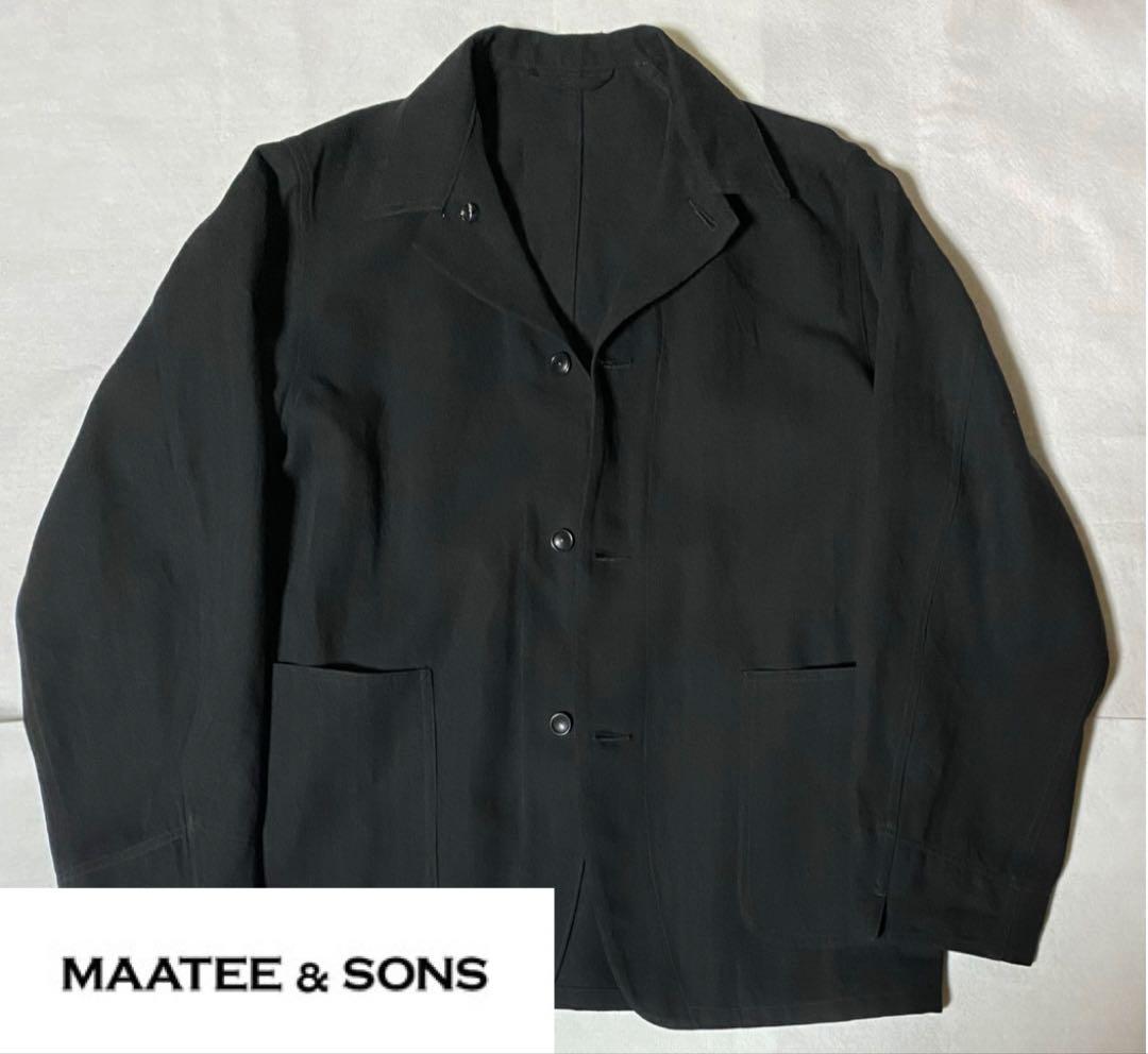 MAATEE&SONS マーティーアンドサンズ リネンジャケット 黒 サイズ3