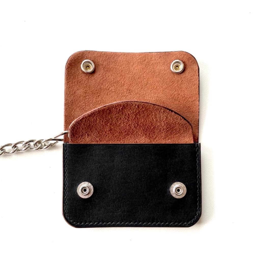 ミニトラッカーウォレット　ロウ付けチェーンセット　ホースハイドレザー