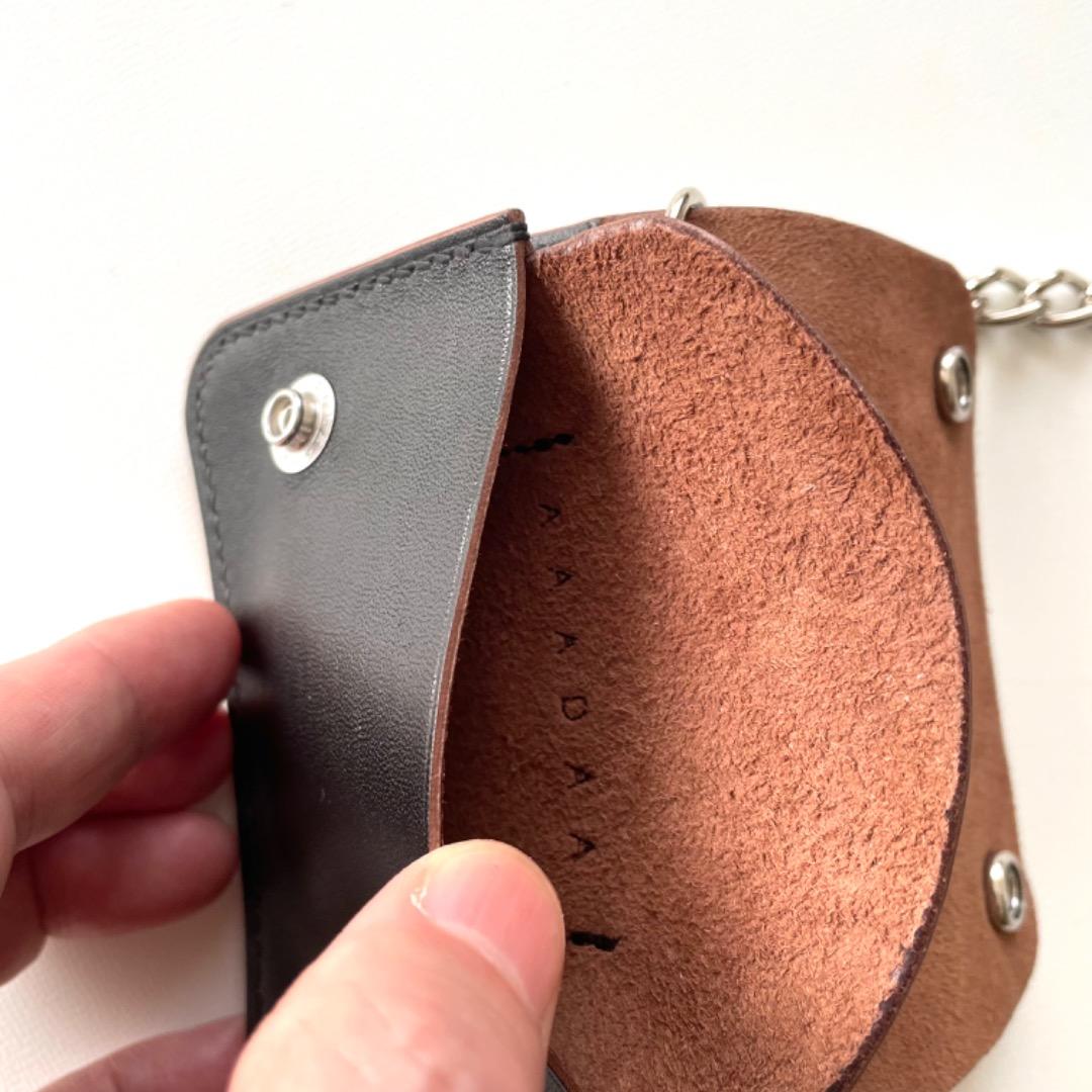 ミニトラッカーウォレット　ロウ付けチェーンセット　ホースハイドレザー