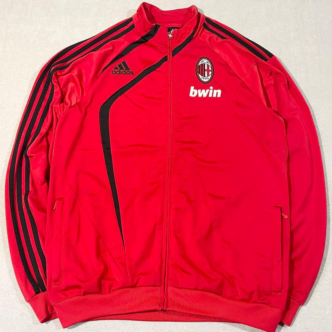 【希少・ビッグサイズ】adidas ACミラン トラックジャケットbwin 赤黒