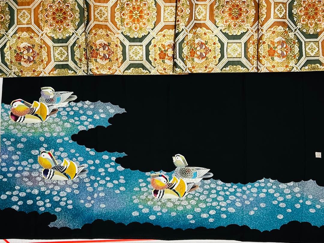 最最高級　人間国宝羽田登喜男黒留袖フルセット 西陣織高級袋帯2本付き