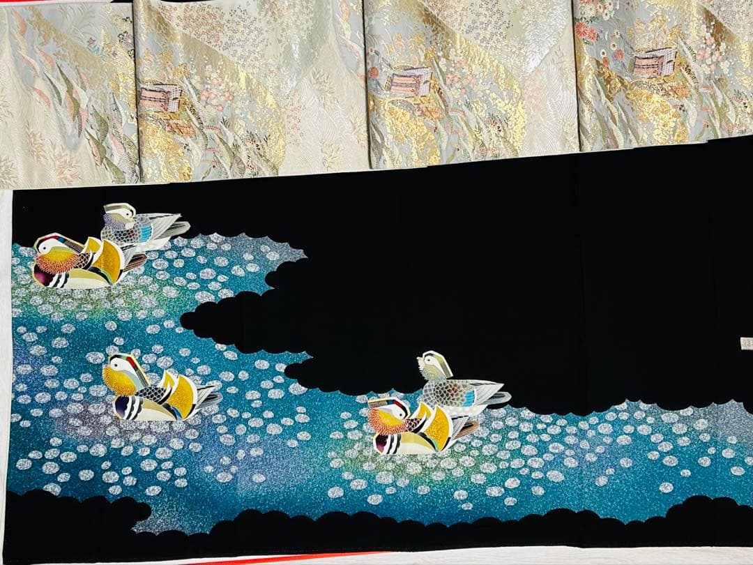 最最高級　人間国宝羽田登喜男黒留袖フルセット 西陣織高級袋帯2本付き