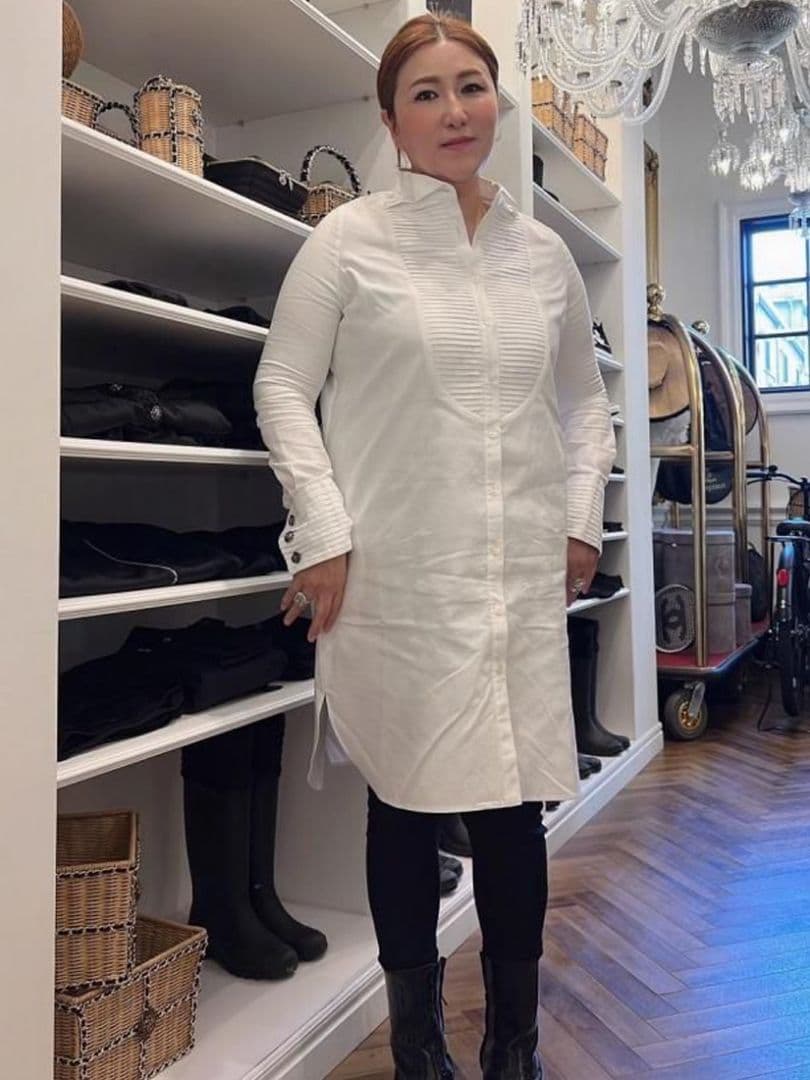 【新品級】Vaqutaux handsomeシャツワンピース　ヴォヤージュミルク