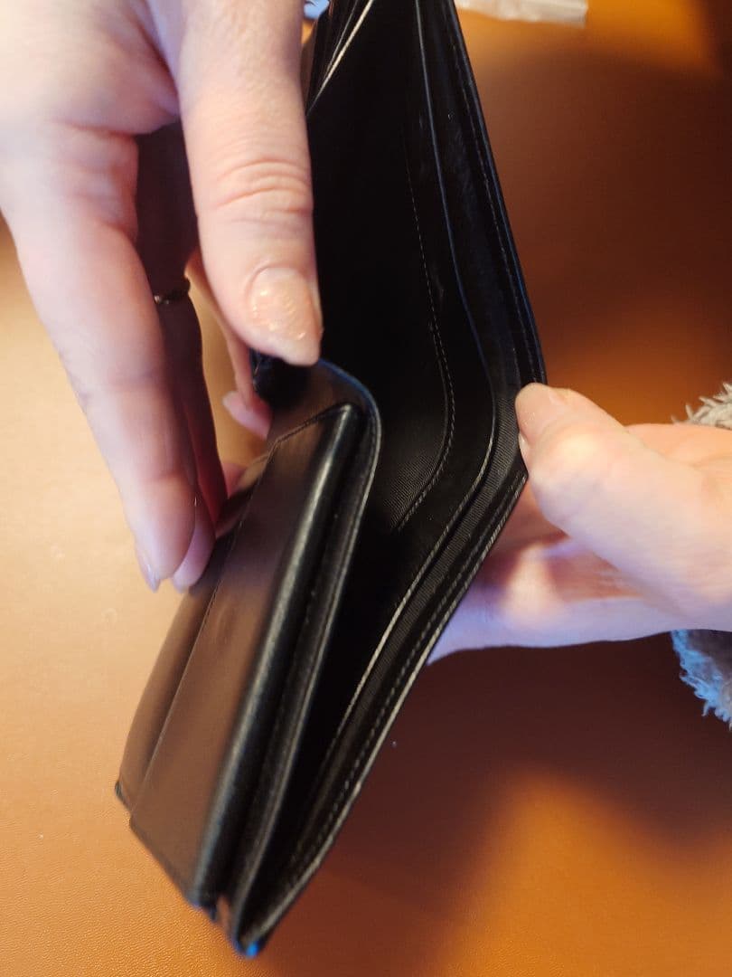 モンブラン ブラック レザー 二つ折り財布 名刺入れ