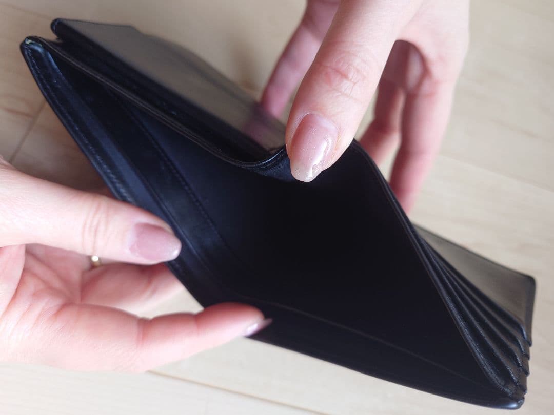 モンブラン ブラック レザー 二つ折り財布 名刺入れ