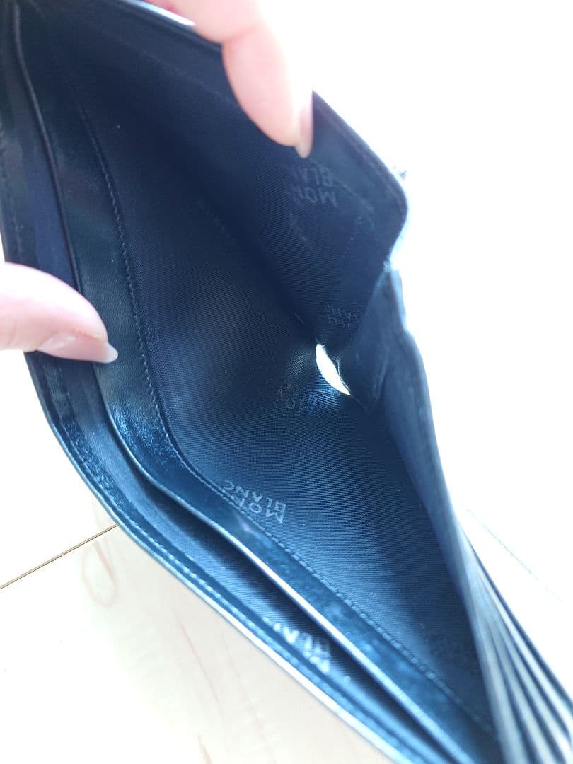 モンブラン ブラック レザー 二つ折り財布 名刺入れ