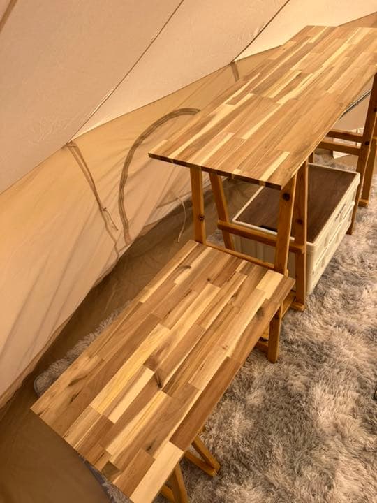 アカシアキッチンラック　キッチンテーブル　サイドテーブル付き