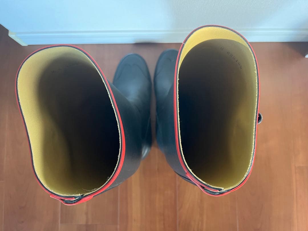 美品 AIGLE エーグル レインブーツ 長靴 25.0cm 黒 フランス製