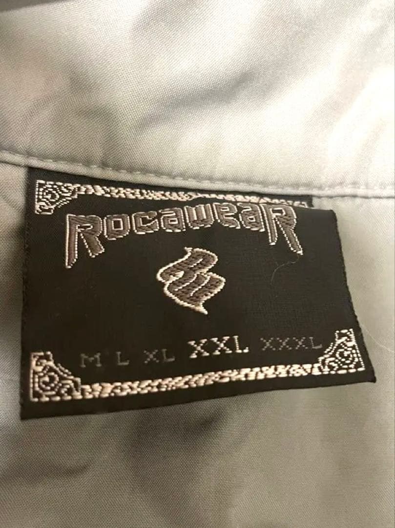 ROCAWEAR ロカウェア　ナイロンセットアップ　XXLグレー裏地ベロア