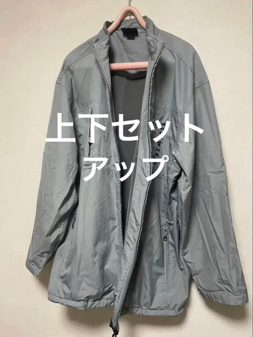 ROCAWEAR ロカウェア　ナイロンセットアップ　XXLグレー裏地ベロア
